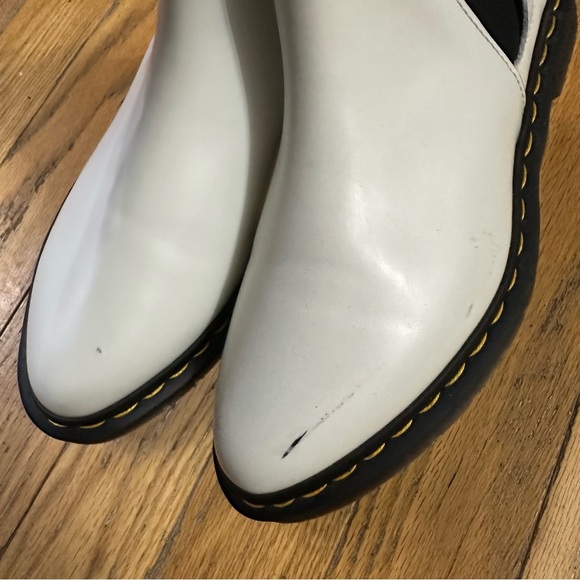 Dr Martens White Leather Bianca Chelsea Boots Size 7 - Picture 7 of 11